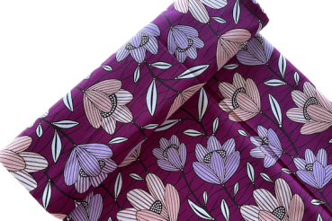 Afrikanischer Waxprint LILA TULIP